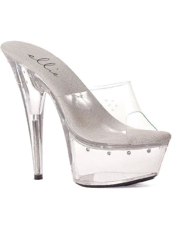 Breathable Bamboo Lingerie for Women Women's Ellie Shoes E-609-Harmony 6" Heel W/ Rhinestones On Platform.