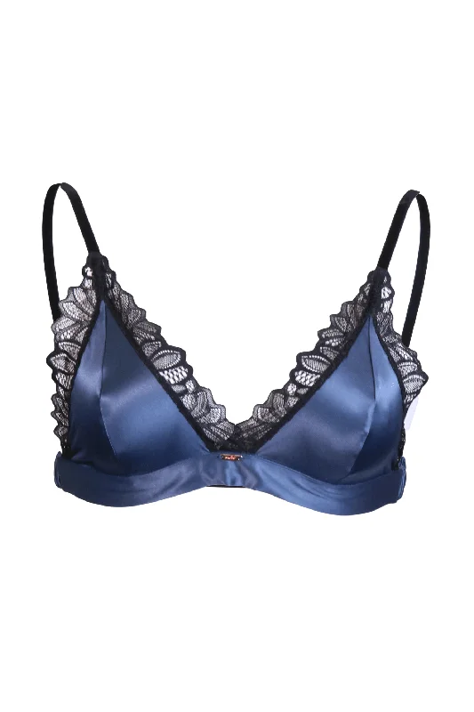 Breathable Bamboo Lingerie for Women Femina Bralette - Navy