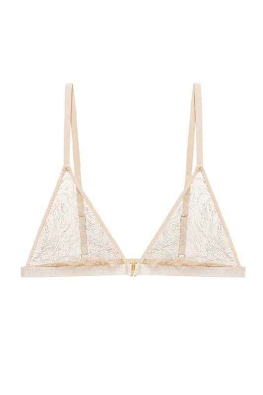 Plus Size Lace Lingerie for Women Dear Diary Bra - Nude