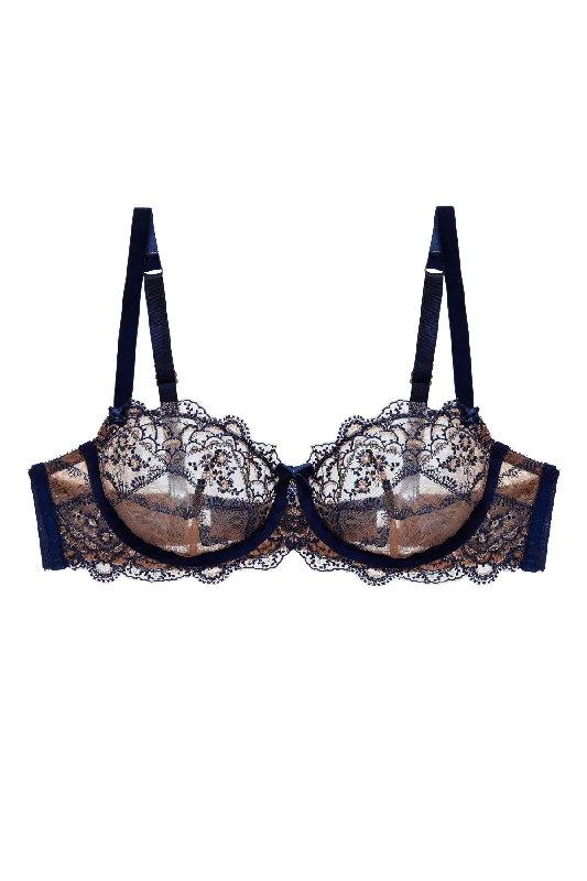 Breathable Bamboo Lingerie for Women Yvonne Underwire Bra - Navy