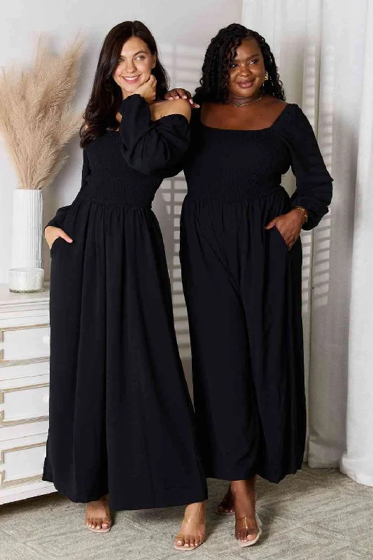 Women's Corset Style Lingerie Double Take Square Neck Jumpsuit with Pockets