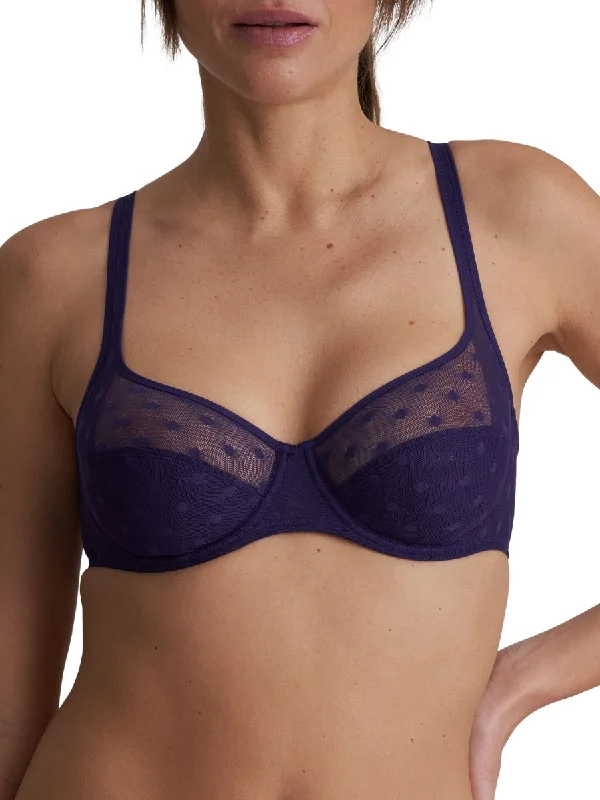 Women's Everyday Wear Lingerie Tulio Full Cup Bra - Majestic Purple