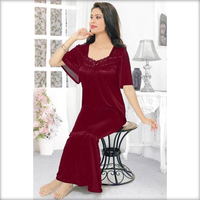 Designer Lingerie Sets for Women Maroon - FL-520 - Flourish Nightwear
