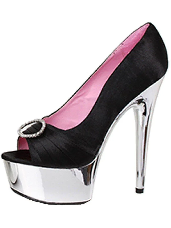 Eco-Friendly Organic Lingerie for Women Ellie Shoes E-609-Lauren 6" Satin Women's Peep Toe Chrome Platform with Rhinestone Buckle. Eco-Friendly Organic Lingerie for Women Ellie Shoes E-609-Lauren 6" Satin Women's Peep Toe Chrome Platform with Rhinestone Buckle.