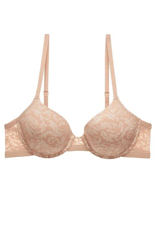 Women's Corset Style Lingerie Sheer Illusion Contour Underwire Bra