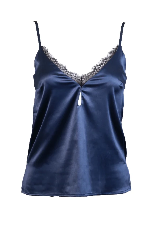 Luxury Lingerie for Special Occasions Tapiss Satin Blouse - Navy