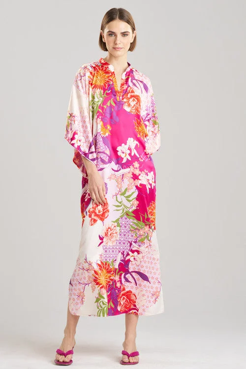 Women's Corset Style Lingerie Botanique Satin Caftan