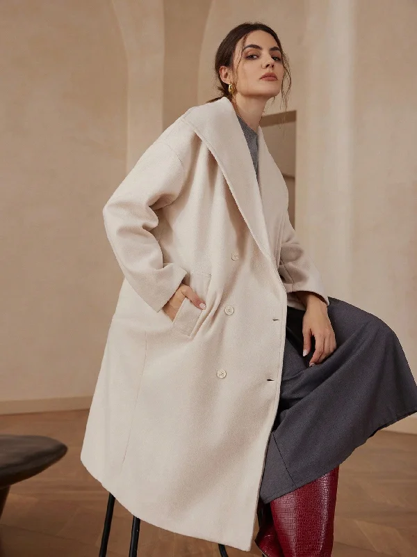 Women's Sheer Lingerie Nightgowns Modichic Plus Size Loose Lapel Double-Breasted Long Sleeve Long Woolen Coat Women's Sheer Lingerie Nightgowns Modichic Plus Size Loose Lapel Double-Breasted Long Sleeve Long Woolen Coat
