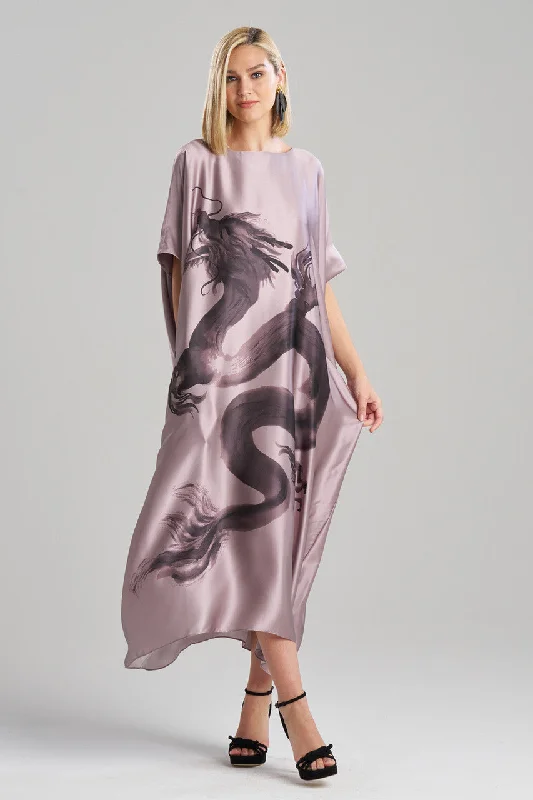 Sexy Lingerie for Women with Stockings Ink Dragon Silk Caftan