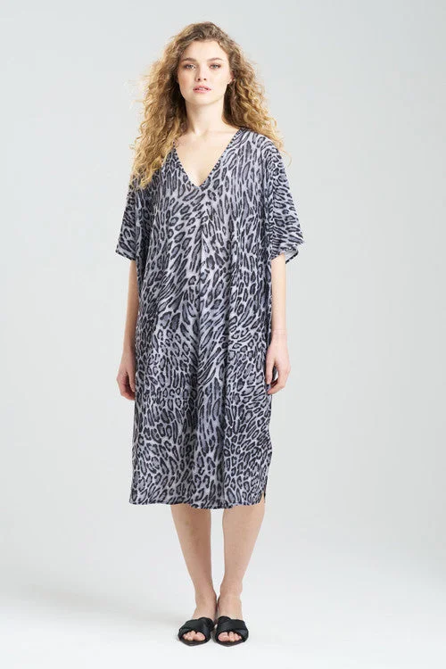 Breathable Bamboo Lingerie for Women Wilderness V-Neck Caftan