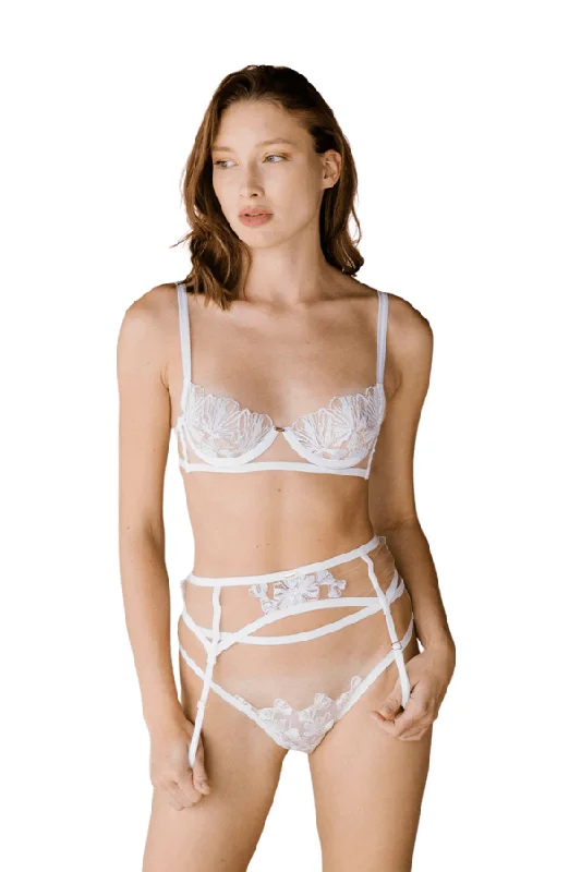 Women's Bridal Lingerie Collection Odette Lace Bralette- White