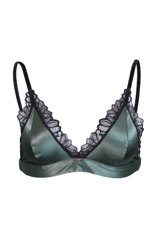 Plus Size Lace Lingerie for Women Femina Bralette - Green