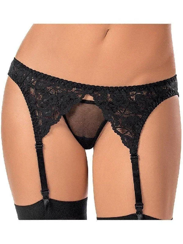 Vintage Inspired Lingerie for Women Escante EL-54006X Queen Lace & Mesh Garterbelt
