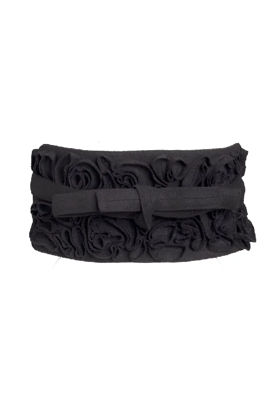 Women's Bridal Lingerie Collection Felt Embroidered Floral Obi Belt