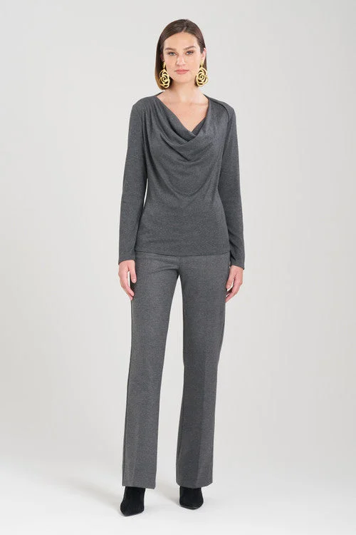 Women's Thermal Lingerie for Cold Weather Layering Jersey Knit Drape Top