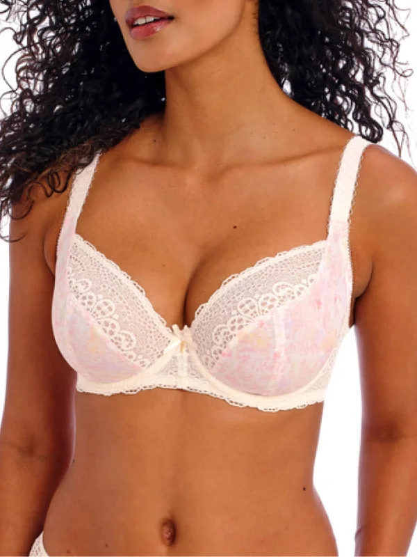 Eco-Friendly Organic Lingerie for Women Daydreaming Plunge Bra - Peach Blossom