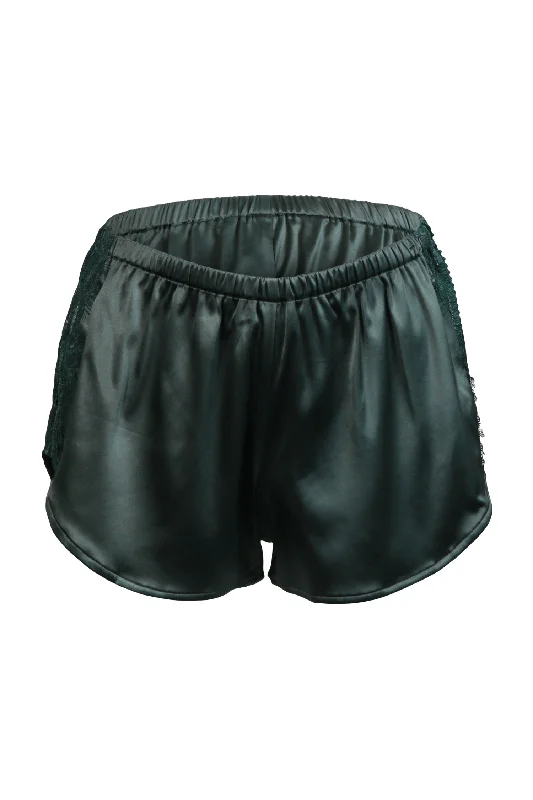 Women's Lingerie with Matching Robes Soie Satin Short - Green