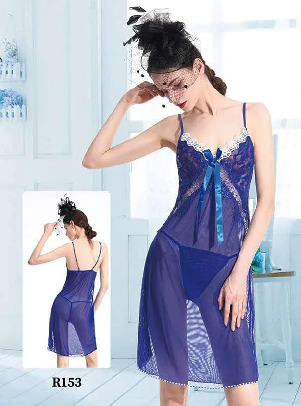 Breathable Bamboo Lingerie for Women Babesa Short Romantic  Nighty For Women - R153
