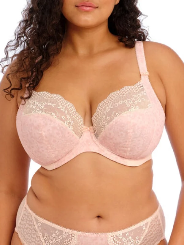 Elegant French Lace Lingerie for Women Lucie Plunge Bra - Pale Blush