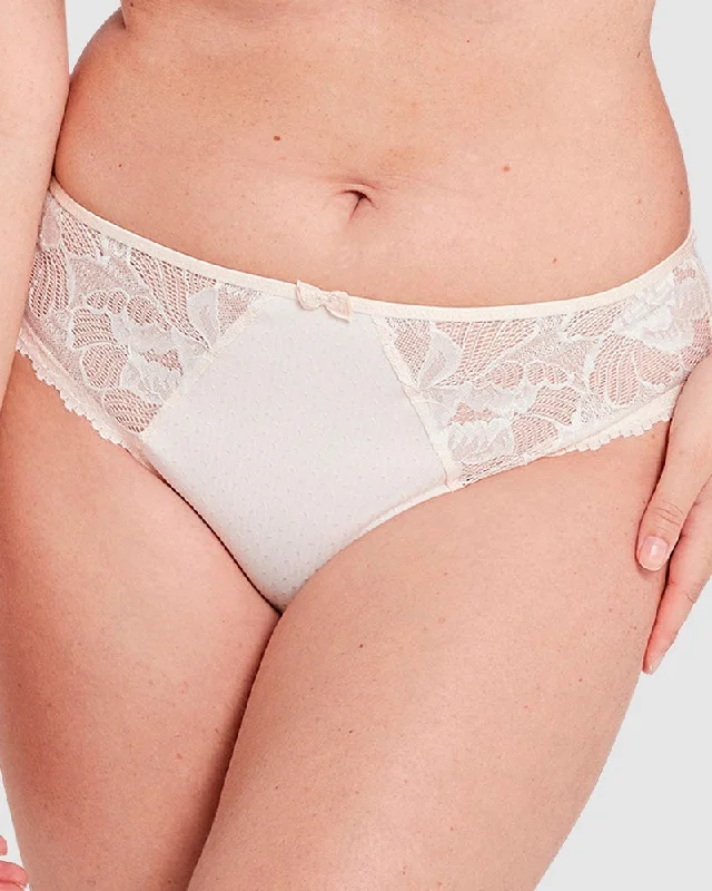 Women's low - rise briefs in a seamless designCapucine Low Rise Two-Tone Lace Brief Sans Complexe Women's low - rise briefs in a seamless designCapucine Low Rise Two-Tone Lace Brief Sans Complexe