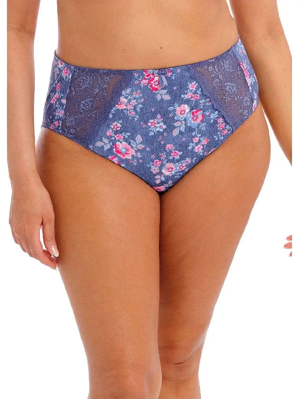 Women's anti - odor briefs for long - day freshnessDenim Floral Morgan Full Brief