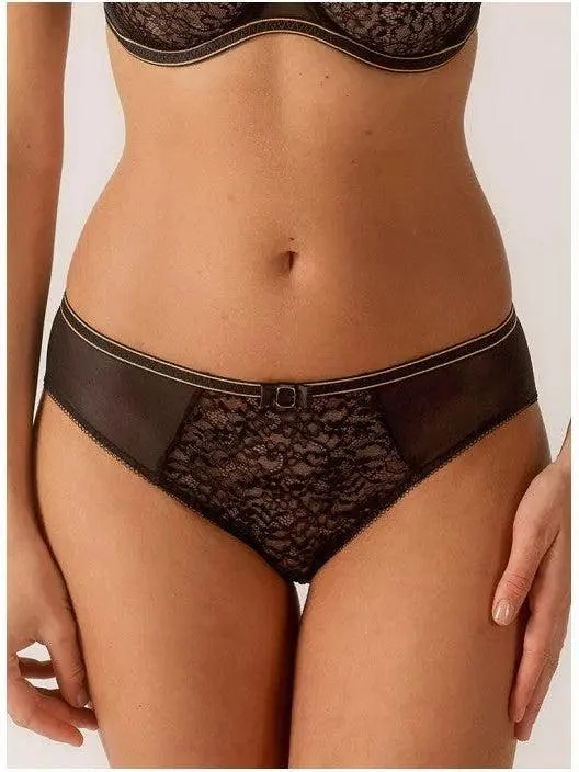 Women's cheeky briefs with a cut - out sideBlack Allure Brief