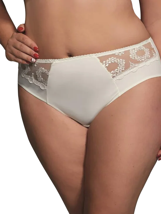 Women's breathable briefs for hot weatherIvory Fortuna High Rise Briefs