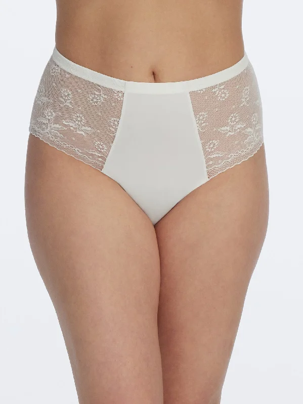 Women's boyshort briefs with a floral printLacy High Rise Brief