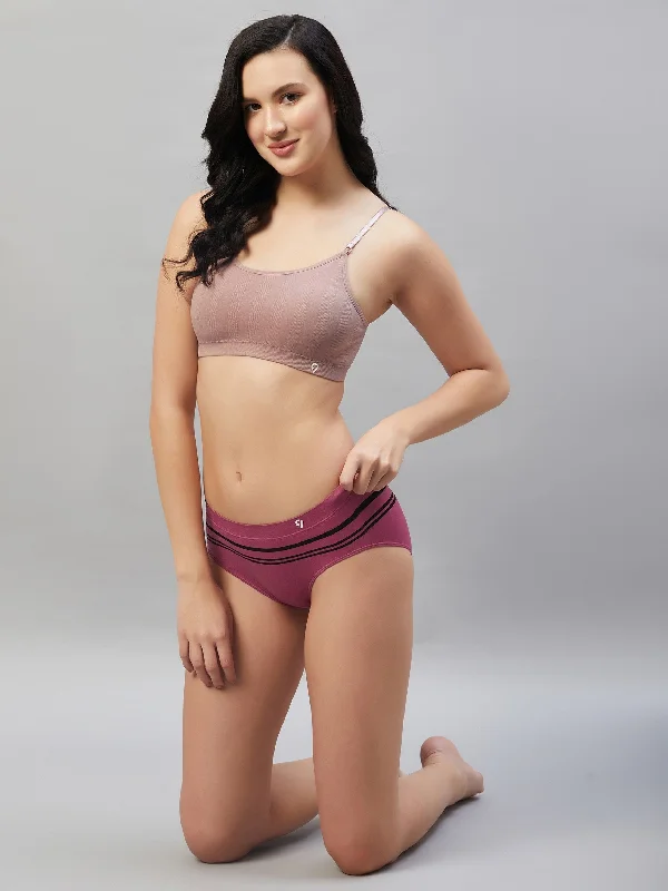 Women's silk - lined briefs for a luxurious feelC9 Airwear Seamless Mid Brief Panties Combo - Pack of 3 Women's silk - lined briefs for a luxurious feelC9 Airwear Seamless Mid Brief Panties Combo - Pack of 3