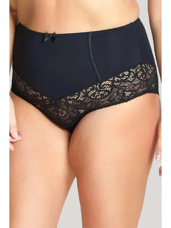 Women's cashmere - blend briefs for extra softnessBlack Estel High Waist Brief