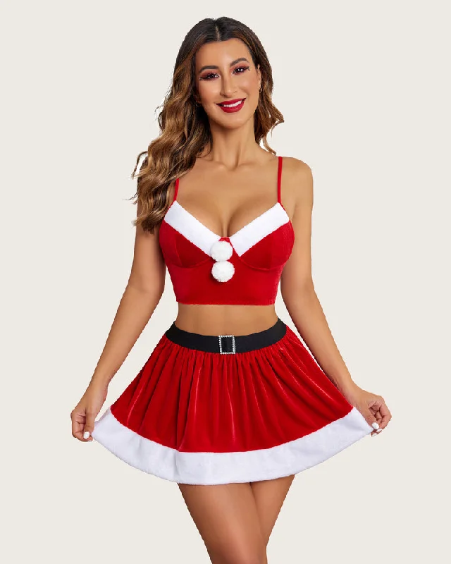 underwire bra women bra and panty sets for supportCamisoles and Skirt Outfits Velvet Santa Costume Set underwire bra women bra and panty sets for supportCamisoles and Skirt Outfits Velvet Santa Costume Set