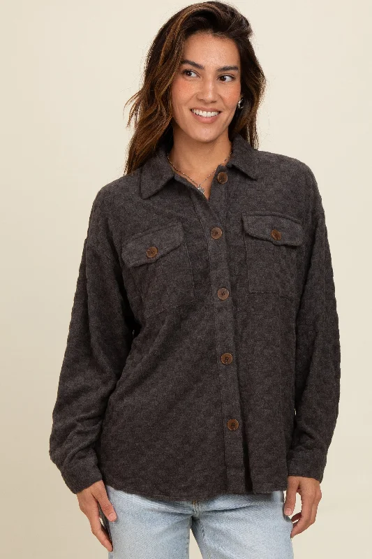 stylish design women nursing braBlack Checker Plaid Button Down Shirt