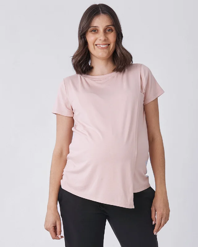plain and simple women nursing braMonique Maternity Nursing Petal Top - Blush Pink