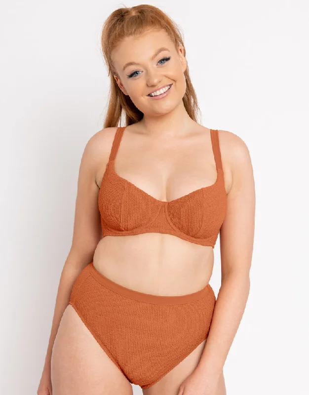 Underwire bikini briefs for added supportCurvy Kate Holiday Crush Balcony Bikini Top Rust Underwire bikini briefs for added supportCurvy Kate Holiday Crush Balcony Bikini Top Rust