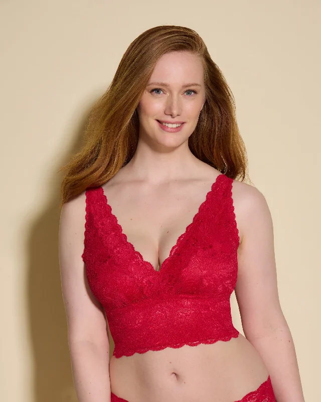antibacterial women bra and panty sets for hygieneCurvy Plungie Longline Bralette