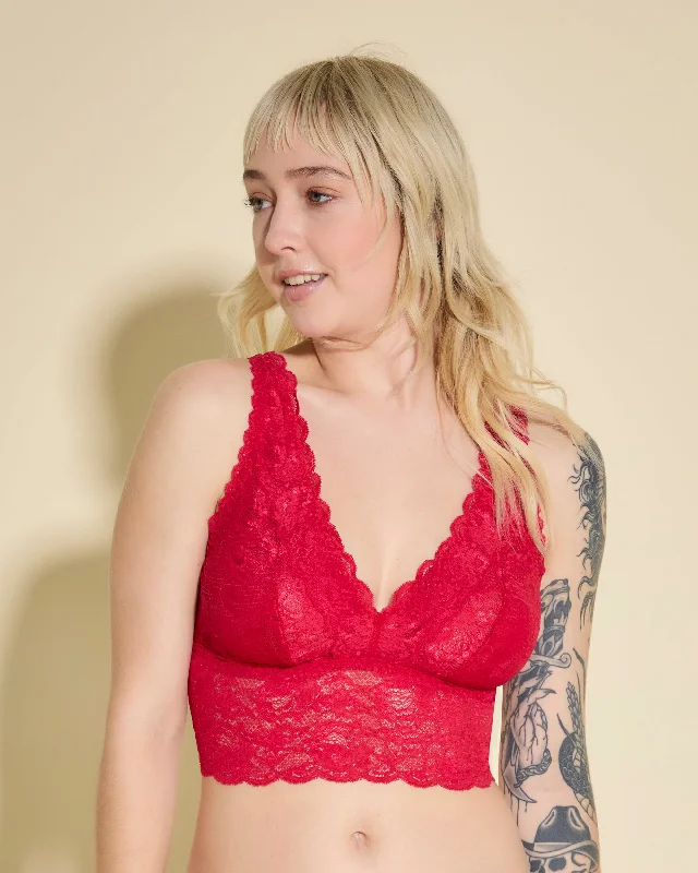 vintage style women bra and panty sets for a retro charmPlungie Longline Bralette