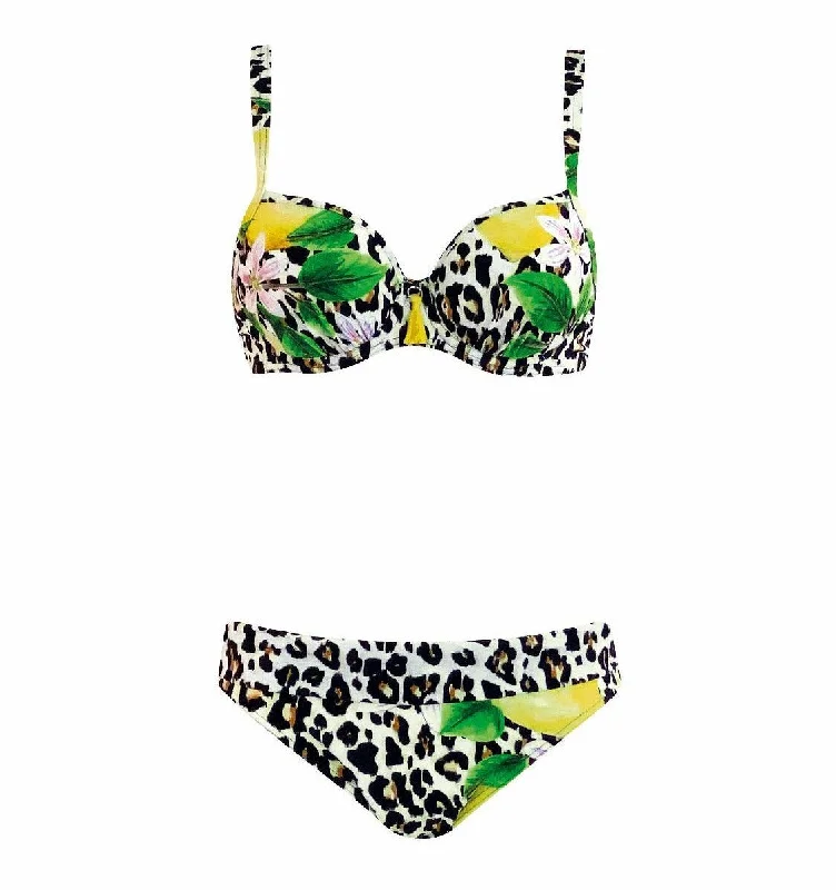 Bikini briefs with adjustable straps​Opera Animal Print Underwired Bikini