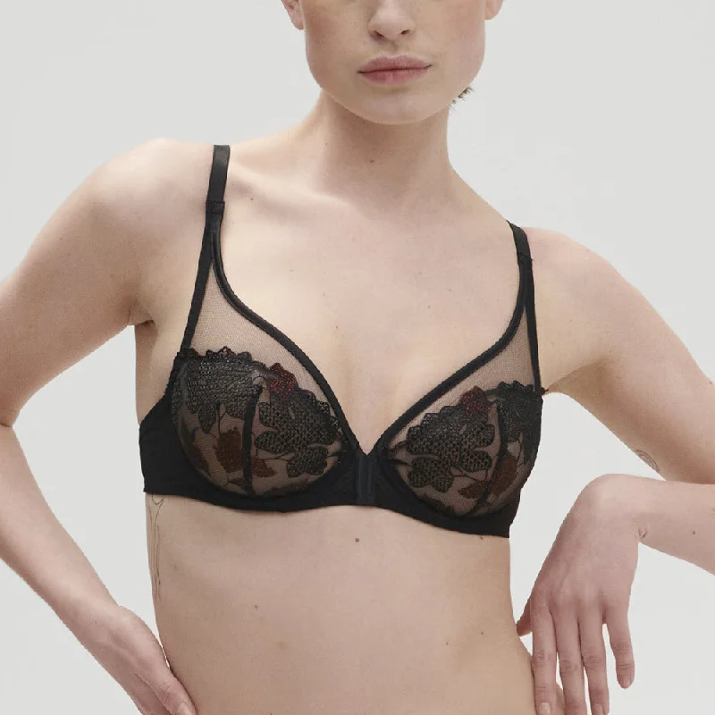 multi - way women bra and panty sets for versatile stylingSimone Perele Dahlia Noir Copper Lace Unlined Bra 14v319 multi - way women bra and panty sets for versatile stylingSimone Perele Dahlia Noir Copper Lace Unlined Bra 14v319