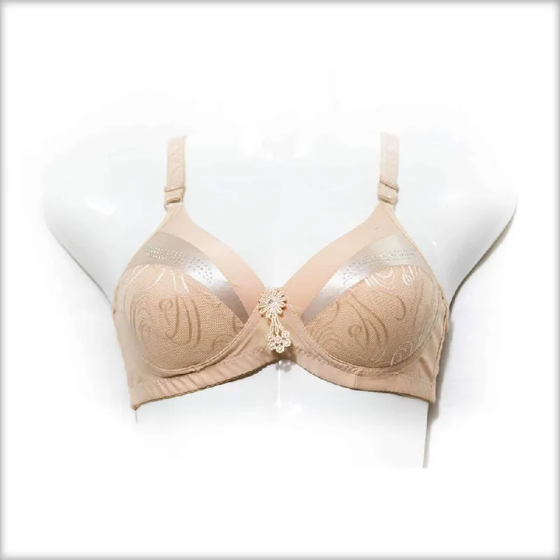 Non wired bras for women with a large bust​Single Padded Imported Bra Skin