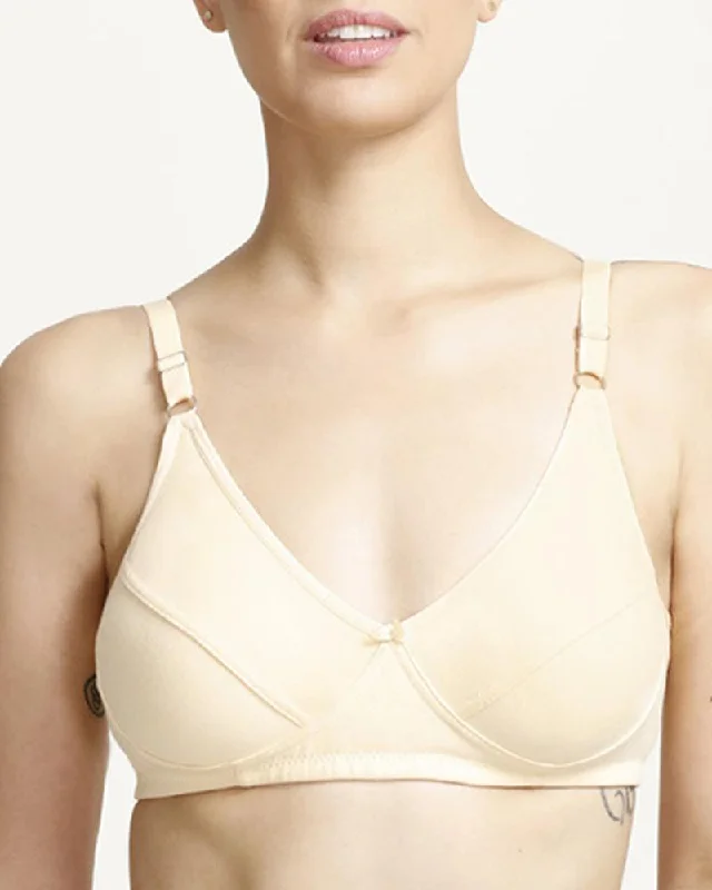 Plus size non wired bras for comfortable fit​Sona H-04 Skin Non Padded Bra