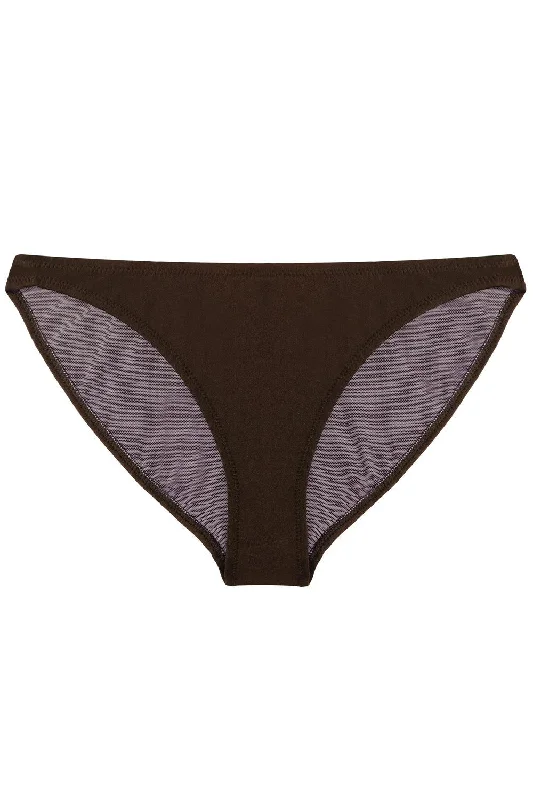 High - waisted bikini briefs for women​Tonic Chocolate bikini bottom