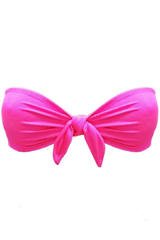 Bikini briefs with a side - knot detail​Tonic Fuchsia bandeau