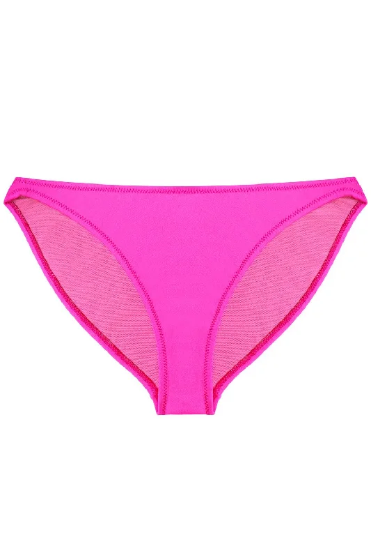 Embroidered bikini briefs with beadwork​Tonic Fuchsia bikini bottom