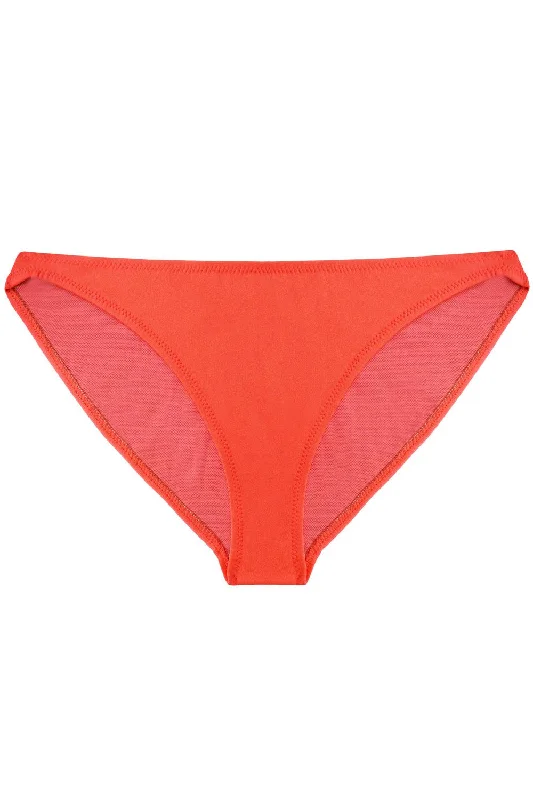Ruffled bikini briefs for a flirty look​Tonic Tangerine bikini bottom