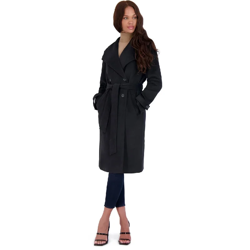 Womens Faux Wool Polyester Wrap Coat