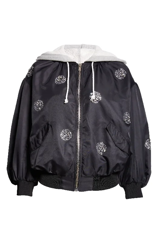 Cinq à Sept Women's Ollie Jacket, Black/Silver