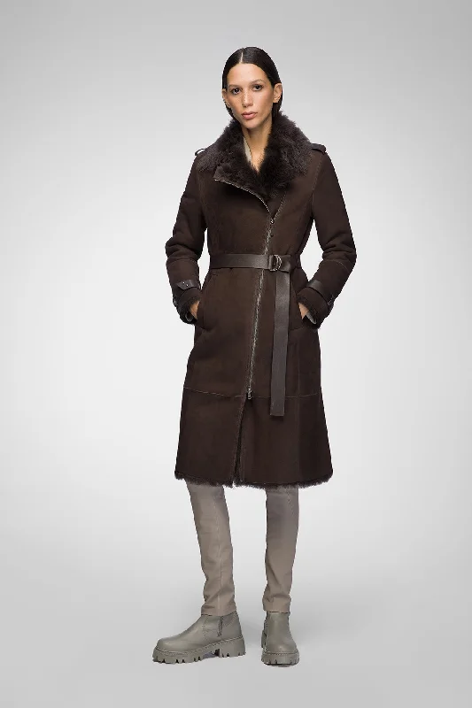 Harmony - Brown Shearling Coat