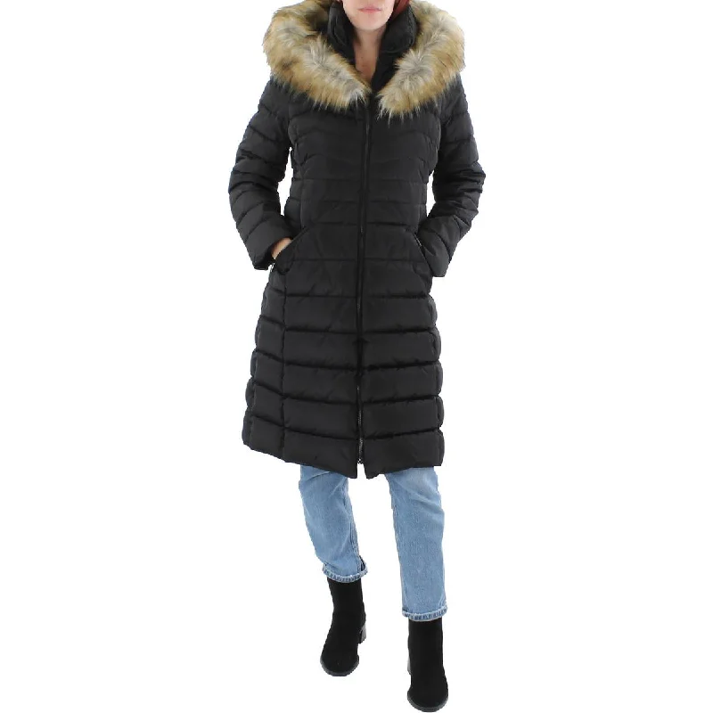 Laundry by Shelli Segal Womens Quilted Cold Weather Long Coat