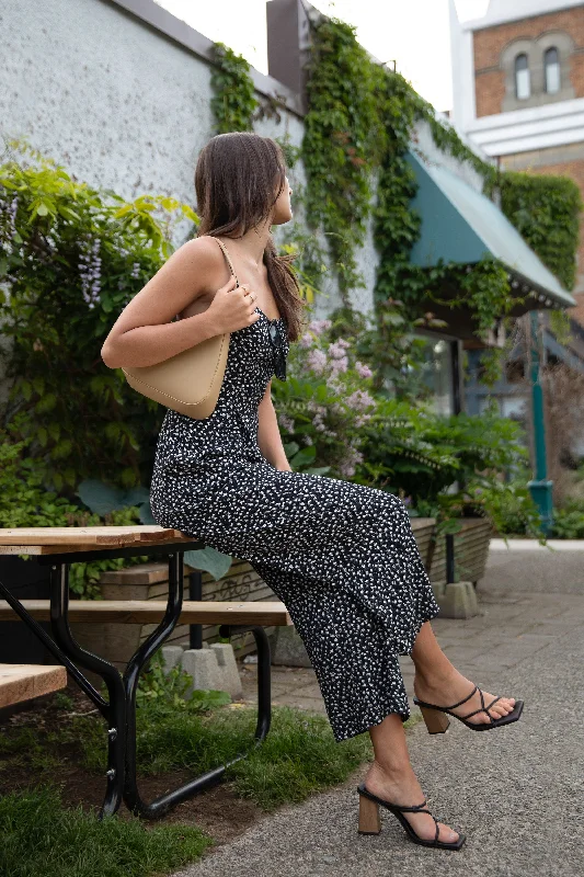 PRINTED SLEEVELESS JUMPSUIT