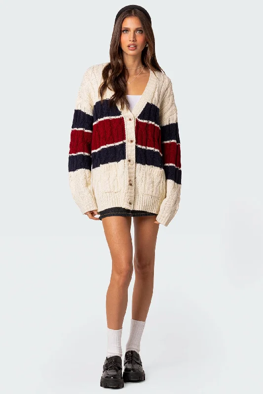 Tinsley Oversized Cable Knit Cardigan